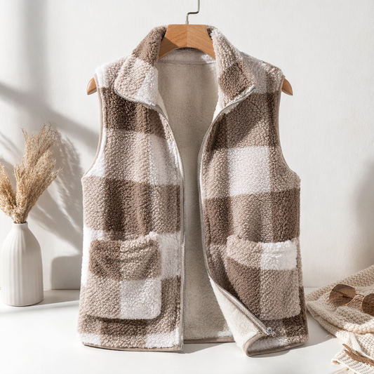 CRISTINA- Chaleco de cuadros