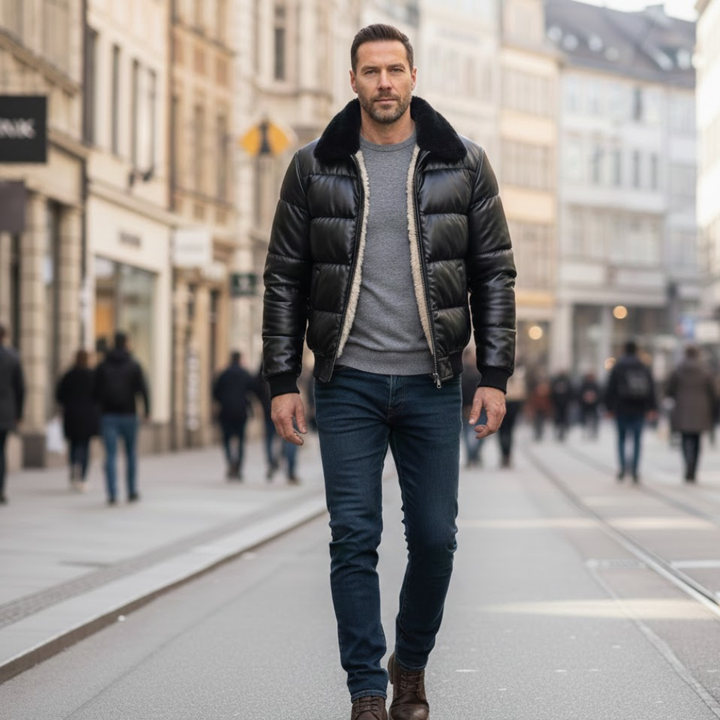 LUCAS- Chaqueta vintage acolchada cortavientos