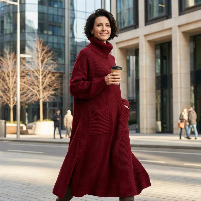 MARIA- Jersey de cuello alto con bolsillos